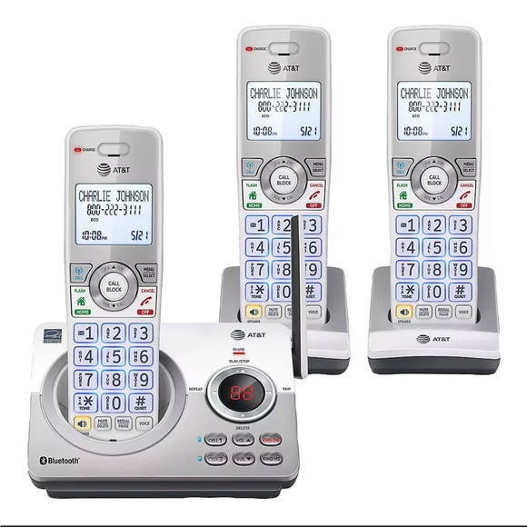 AT&T 3 Handset Cordless Answering System with Caller ID Warning EL5203 - Picture 7 of 7